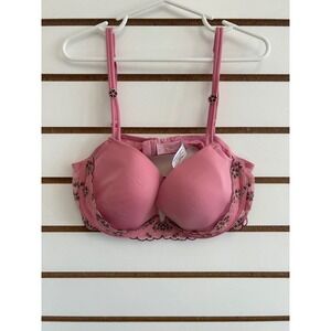 Victoria's Secret Pink Angels Ipex Demi Bra Pink Floral‎ Delicate Lace 34C